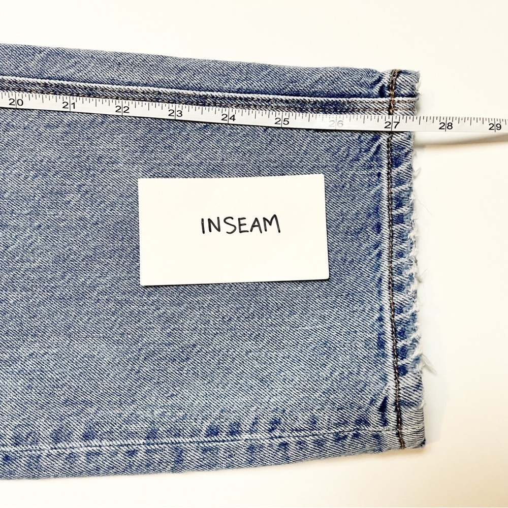 American Eagle Highest Rise Mom Jeans 12 light wash distressed destroyed ripped - Picture 12 of 14